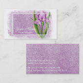 Hübsche Lila Iris Blume Business Cards d1 Visitenkarte (Vorne/Hinten)