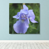 Hübsche Lila Iris Blume Canvas Print Leinwanddruck (Insitu (Holzboden))