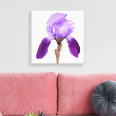 Hübsche lila Iris Blume Moderne, feine Blumenkunst Leinwanddruck (Insitu (Wohnzimmer))