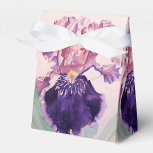 Hübsche Lila Iris Floral Geburtstagskuchen Geschenkschachtel