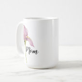 Hübsche Lila Iris Floral Tasse für sie (Vorderseite Links)