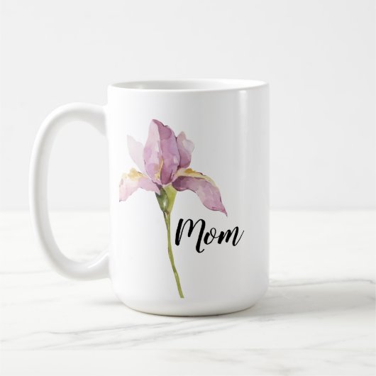 Hübsche Lila Iris Floral Tasse für sie (Links)