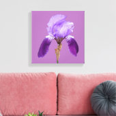 Hübsche lila Iris Moderne, einfache Blumenart Leinwanddruck (Insitu (Wohnzimmer))