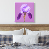 Hübsche lila Iris Moderne, einfache Blumenart Leinwanddruck (Insitu (Schlafzimmer))