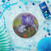 Hübsche lila Iris Pappteller (Party)