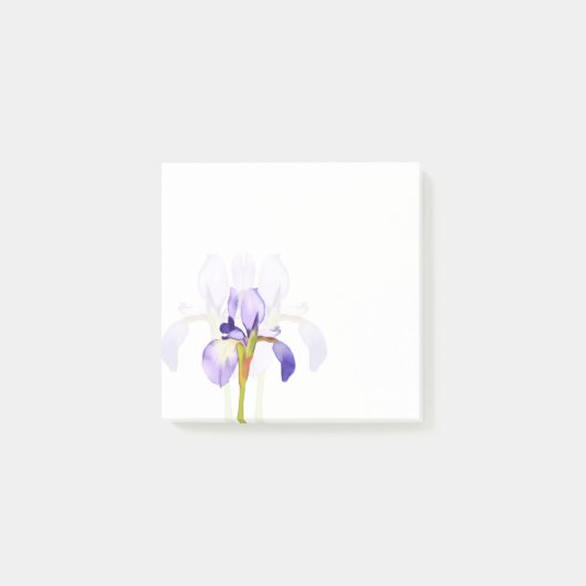 Hübsche Lila Iris Post-it Klebezettel (Vorderseite)
