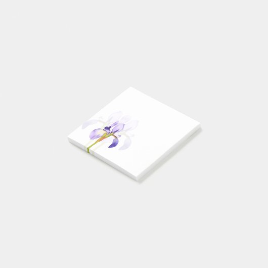 Hübsche Lila Iris Post-it Klebezettel (angewinkelt)