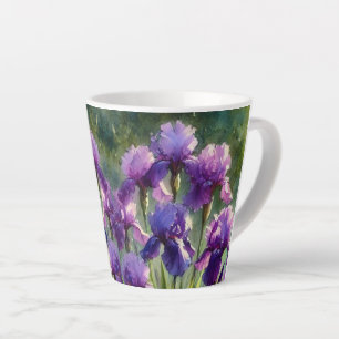 Hübsche Lila Irische Blumenkaffee / Latte Tasse