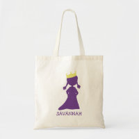 Hübsche lila kleine Mädchen Prinzessin-Silhouette