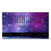 Hübsche Lila kosmische metaphysische Magnetische Visitenkarte (Vorderseite)