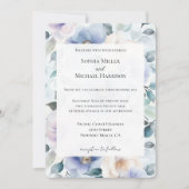 Hübsche Lila Lavendel Blume Hochzeit Einladung (Vorderseite)