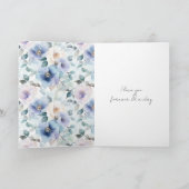 Hübsche Lila Lavendel Blume Hochzeit Karte (Innenseite)