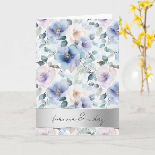 Hübsche Lila Lavendel Blume Hochzeit Karte (Gelbe Blume)