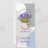 Hübsche Lila Lavendel Blume Hochzeitsprogramm Einladung (Vorderseite)