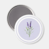 Hübsche Lila Lavendel-Blume Magnet (Vorderseite/Rückseite)
