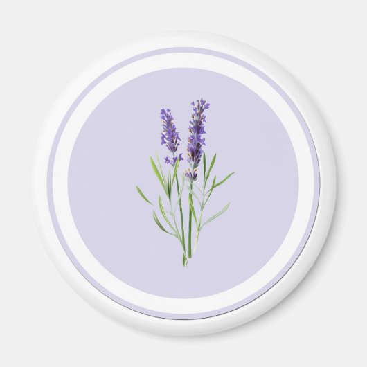 Hübsche Lila Lavendel-Blume Magnet (Vorne)
