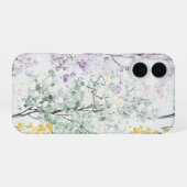 Hübsche Lila Lavendel Grüne Gelbe Blumen iPhone 16 Hülle (Rückseite (Horizontal))