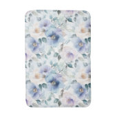 Hübsche Lila Lavendel Weiße Blume Badematte (Vorderseite Vertikal)