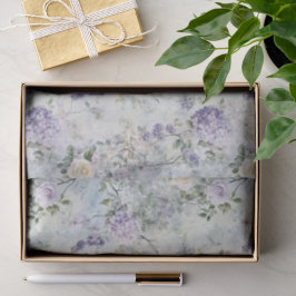 Hübsche Lila Lavendel Weiße Rosen Blumenhochzeit Seidenpapier