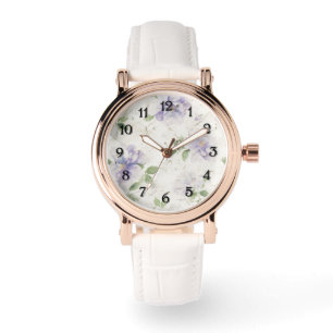 Hübsche lila Lavendelblüten Armbanduhr