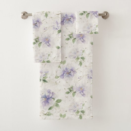 Hübsche lila Lavendelblüten Badhandtuch Set (Insitu)