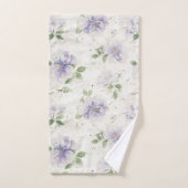 Hübsche lila Lavendelblüten Badhandtuch Set (Handtuch)