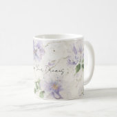 Hübsche lila Lavendelblüten Kaffeetasse (VorderseiteRechts)