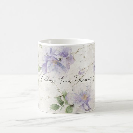 Hübsche lila Lavendelblüten Kaffeetasse (Mittel)
