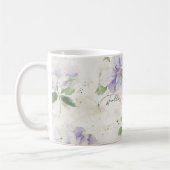 Hübsche lila Lavendelblüten Kaffeetasse (Links)