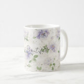Hübsche lila Lavendelblüten Kaffeetasse (VorderseiteRechts)