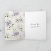 Hübsche lila Lavendelblüten Karte (Innenseite)