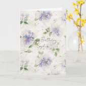 Hübsche lila Lavendelblüten Karte (Gelbe Blume)