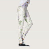 Hübsche lila Lavendelblüten Leggings (Rechts)