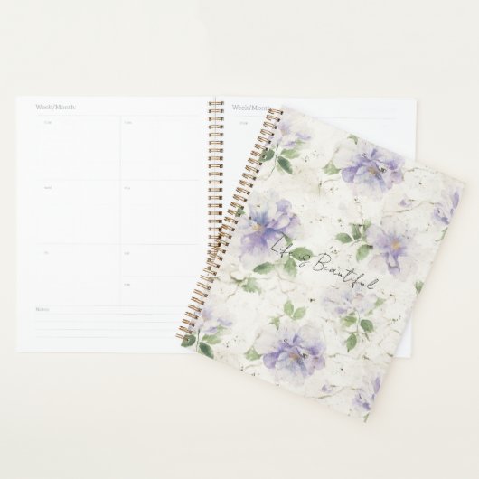 Hübsche lila Lavendelblüten Planer (Anzeige)