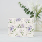 Hübsche lila Lavendelblüten Postkarte (Stehend Vorderseite)