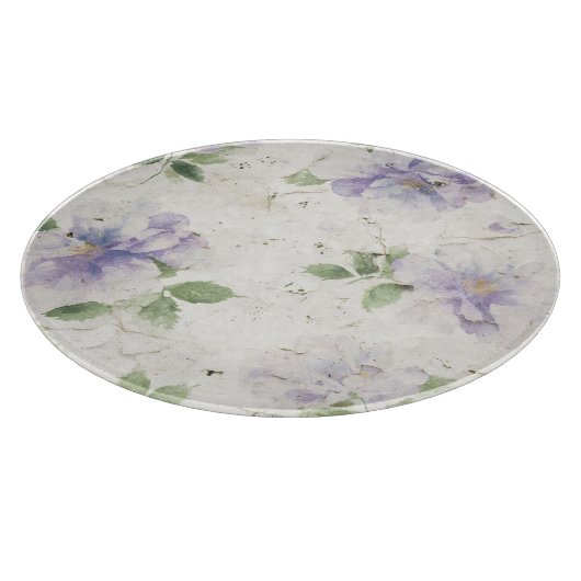 Hübsche lila Lavendelblüten Schneidebrett (Ecke)