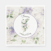 Hübsche lila Lavendelblüten Serviette (Vorderseite)