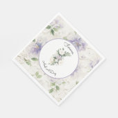 Hübsche lila Lavendelblüten Serviette (Ecke)
