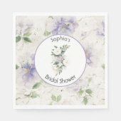 Hübsche lila Lavendelblüten Serviette (Vorderseite)