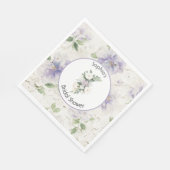 Hübsche lila Lavendelblüten Serviette (Ecke)