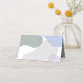 Hübsche Lila Lavendelblütenhochzeit Platzkarte (Rückseite)