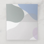 Hübsche Lila Lavendelblütenhochzeit Platzkarte (Innenseite Aufgefaltet)