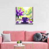 Hübsche Lila Lilacs und Kaffee Leinwanddruck (Insitu (Wohnzimmer))