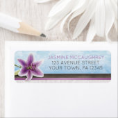 Hübsche Lila Lily Address Labels (Insitu)