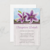 Hübsche Lila Lily Empfang Karten (Vorne/Hinten)