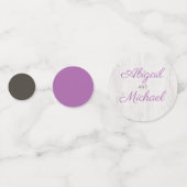 Hübsche Lila Lily Personalisiert Confetti Konfetti (Rückseiten)