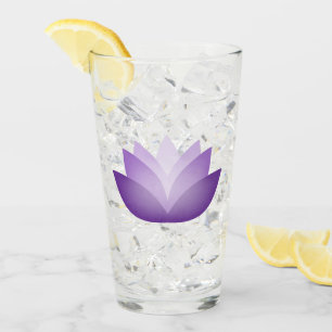 Hübsche Lila Lotus-Blume Glas