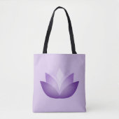 Hübsche Lila Lotus-Blume Tasche (Vorderseite)