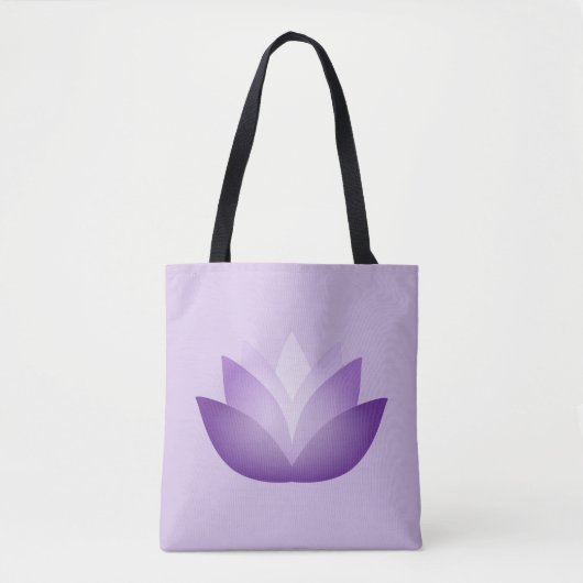 Hübsche Lila Lotus-Blume Tasche (Vorderseite)