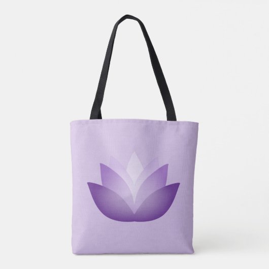 Hübsche Lila Lotus-Blume Tasche (Rückseite)
